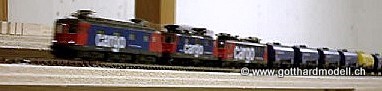 Re6/6, Re4/4 und Ae6/6 mit Güterzug