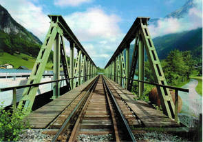 Postkarte SBB, SKR 1936, Schaper-Krupp-Reichsbahnbrücke, Silenen 2010